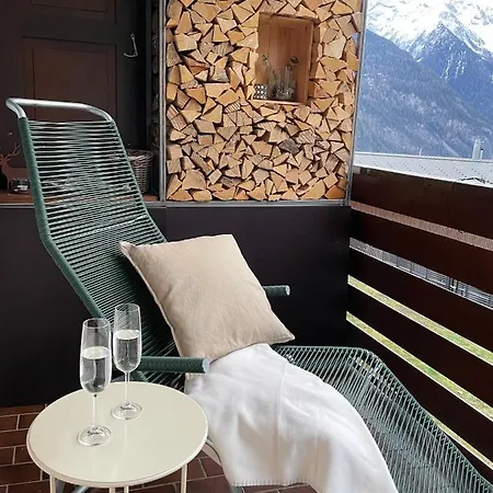 Sonnige Panorama Aussicht Bei Davos Lenzerheide Schmitten (Grisons)